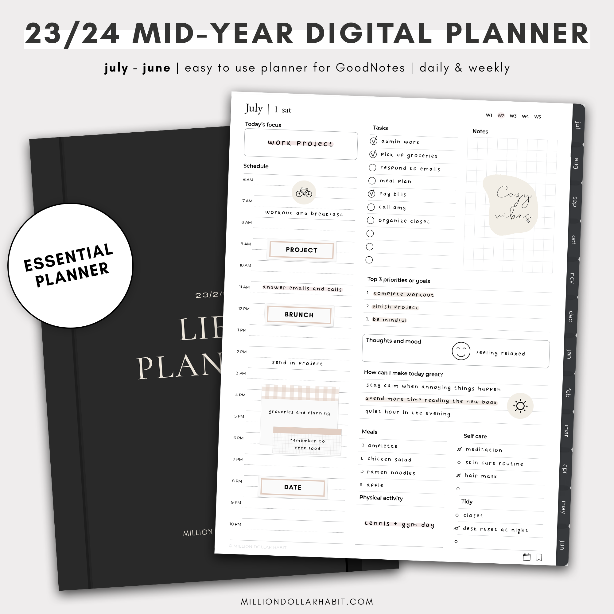 Daily Digital Planner – Million Dollar Habit