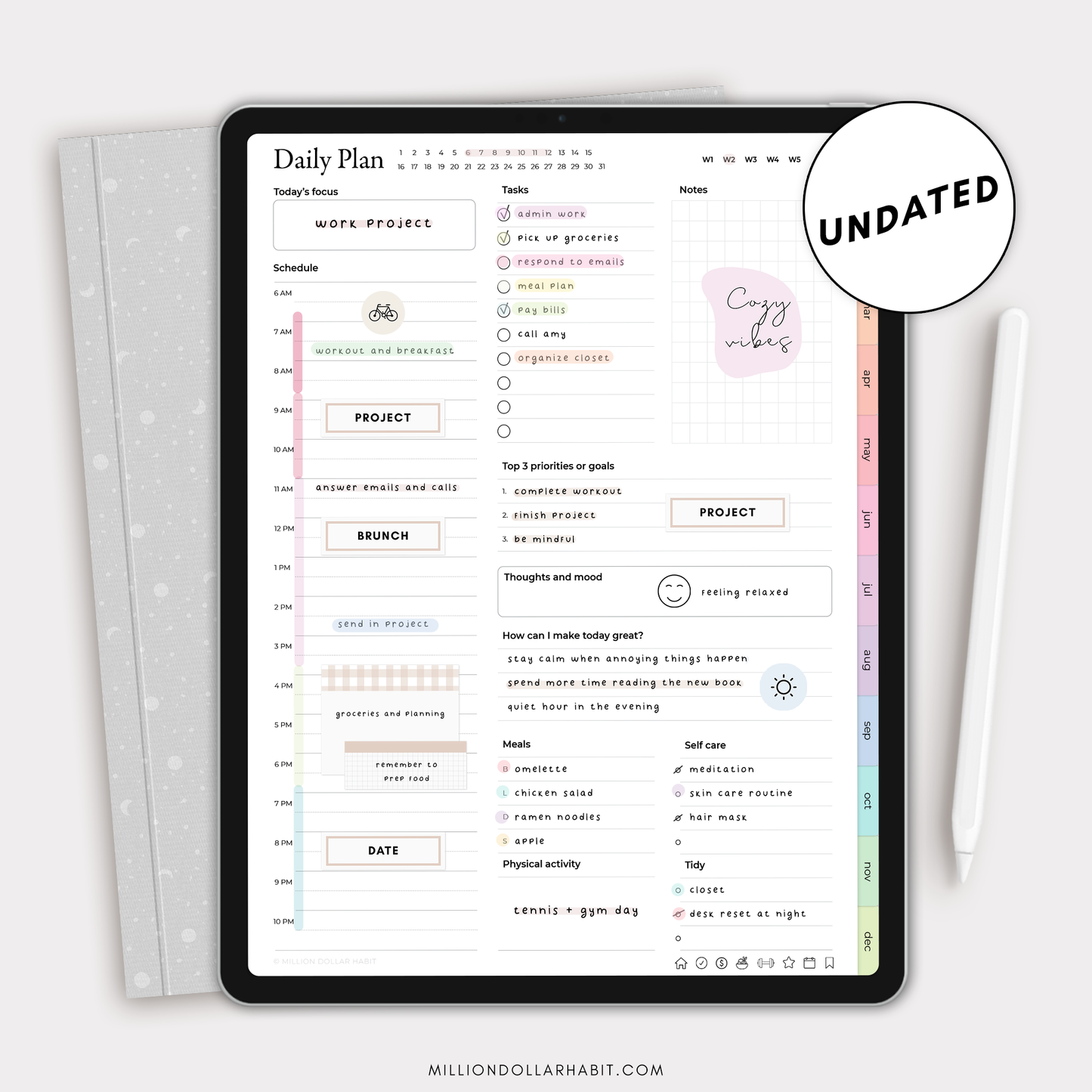 Premium Planner - Million Dollar Habit - 2023 Digital Planner
