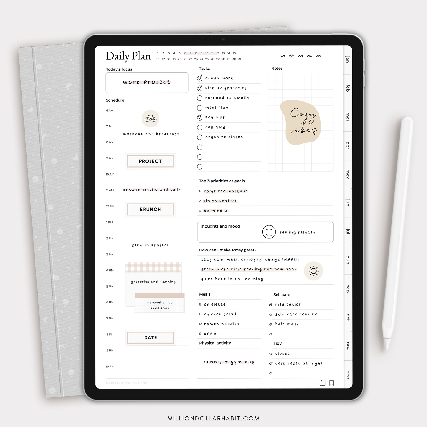Essential Planner - Million Dollar Habit - Digital Planner