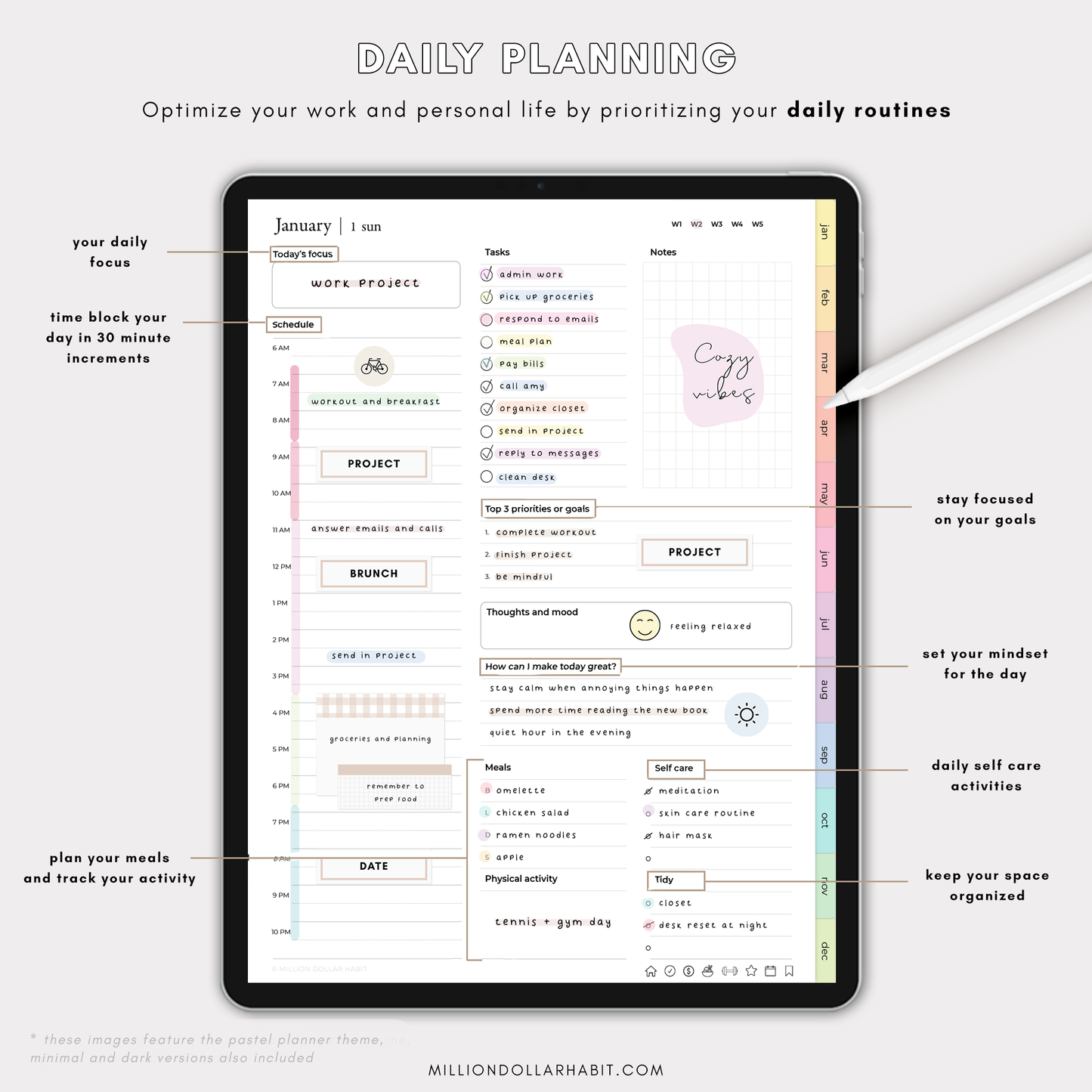 Premium Planner - Million Dollar Habit - 2023 Digital Planner