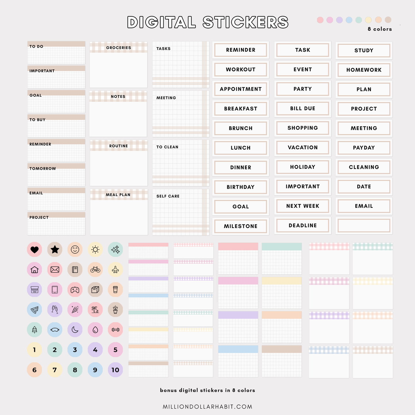 Premium Planner - Million Dollar Habit - 2023 Digital Planner