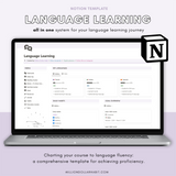 Language Learning Hub - Million Dollar Habit - Notion template