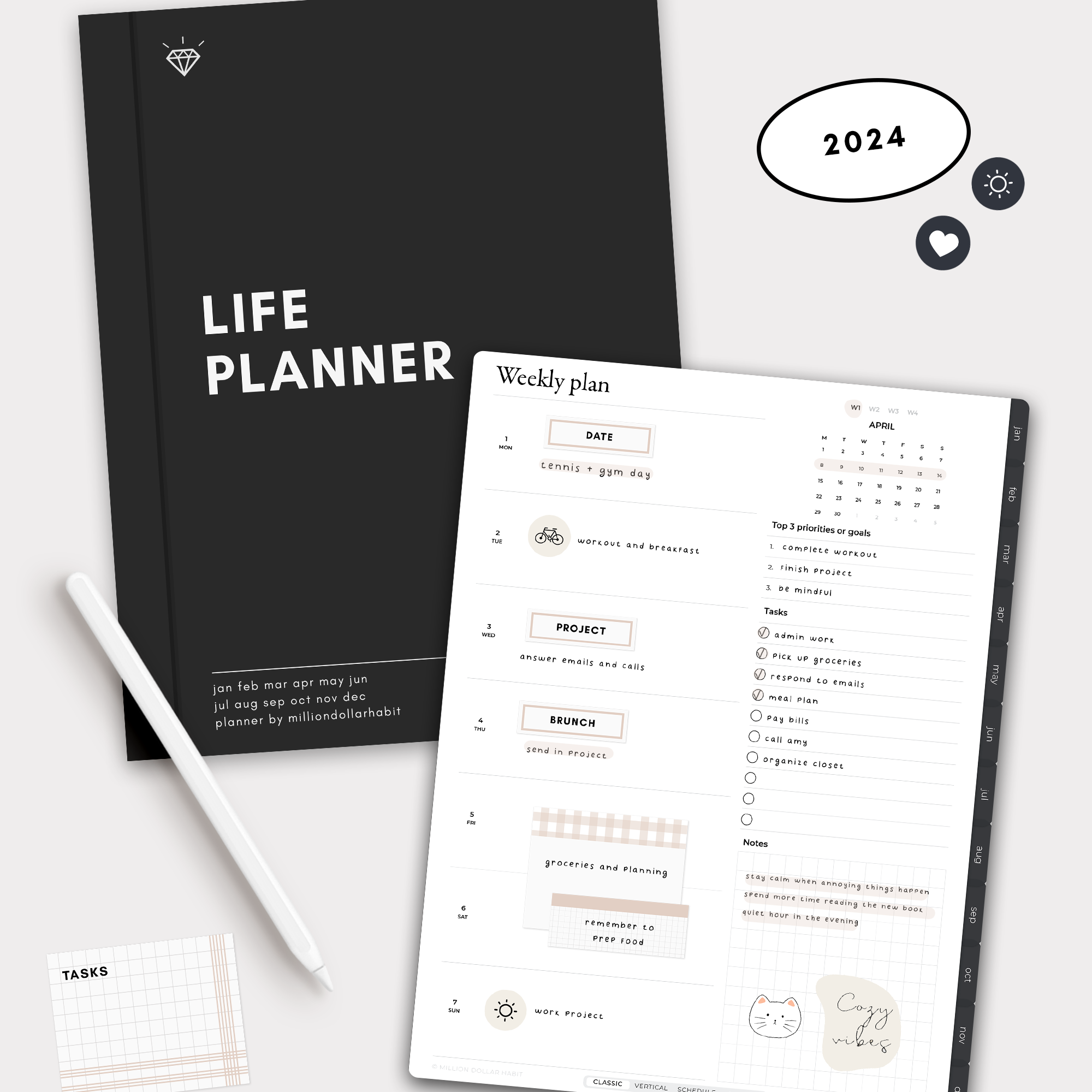 2024 Digital Life Planner - Million Dollar Habit - Digital Planner