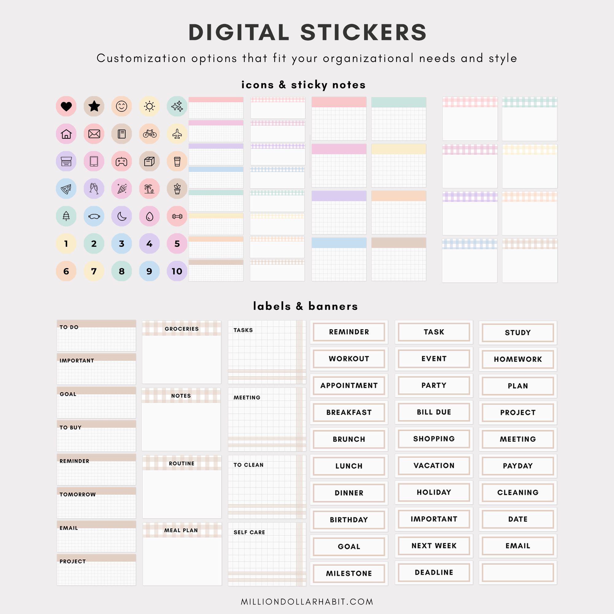 2024 Digital Life Planner - Million Dollar Habit - Digital Planner