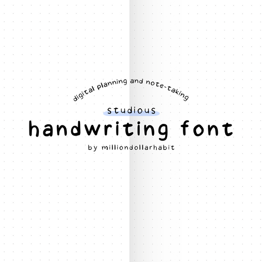 Studious - Handwriting Font - Million Dollar Habit - Font