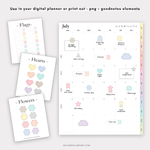 Aesthetic Digital Stickers - Pastel Theme - Million Dollar Habit - Digital Stickers