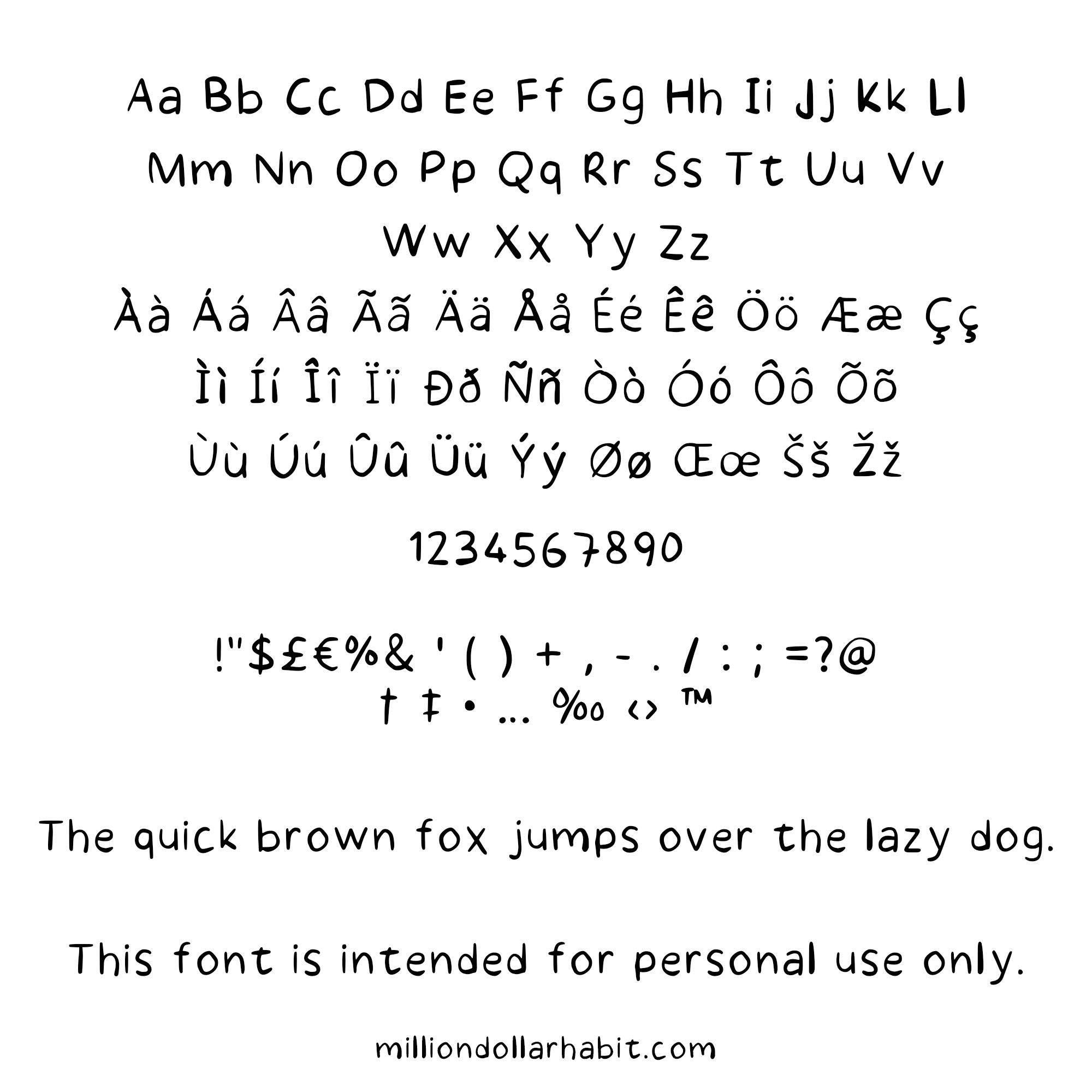 Studious - Handwriting Font - Million Dollar Habit - Font