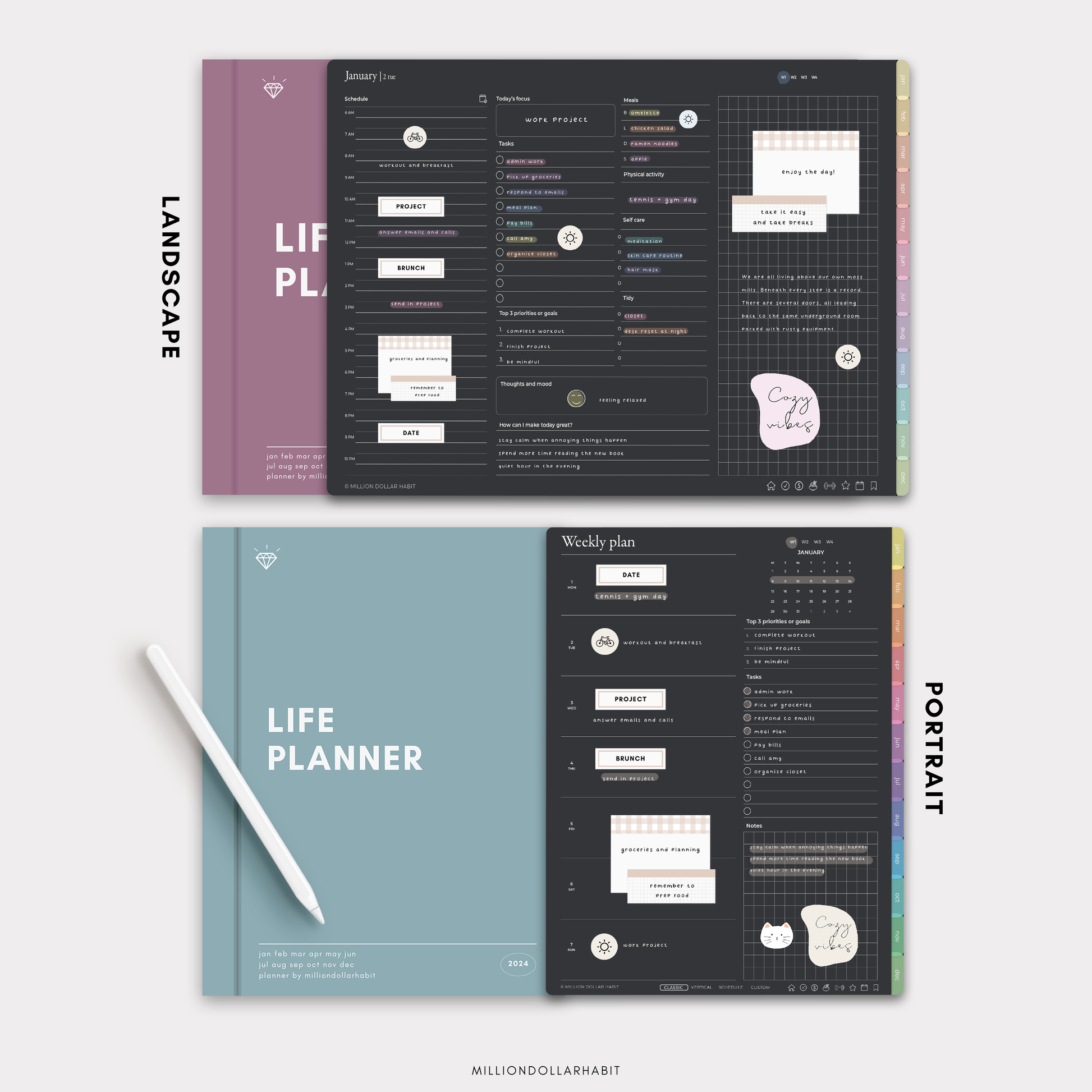 2023-2024 All-in-one Life Planner Graphic by Adalin Digital · Creative  Fabrica
