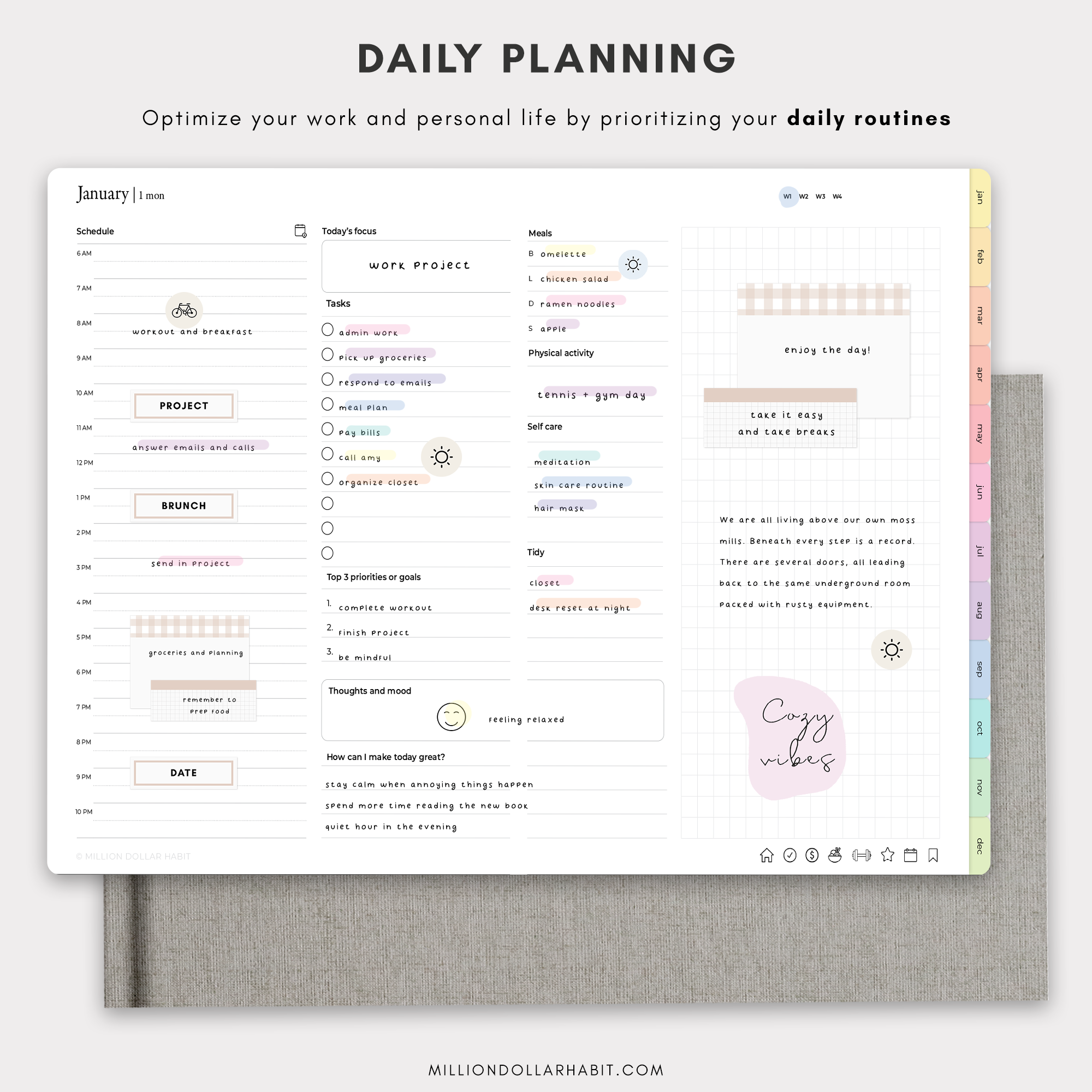 2024 Digital Life Planner - Million Dollar Habit - Digital Planner