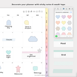 Aesthetic Digital Stickers - Pastel Theme - Million Dollar Habit - Digital Stickers