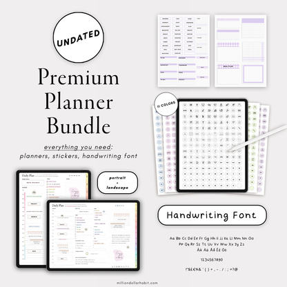 Premium Planner Bundle - Million Dollar Habit - Bundle