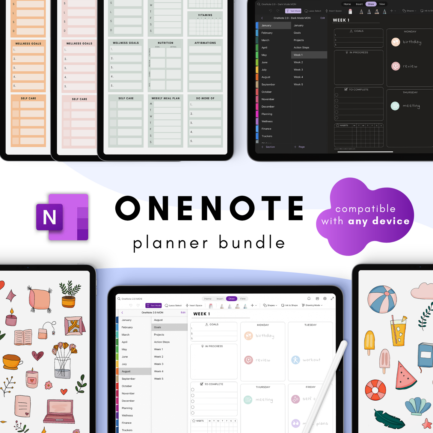 OneNote Planner Bundle - Million Dollar Habit - Bundle