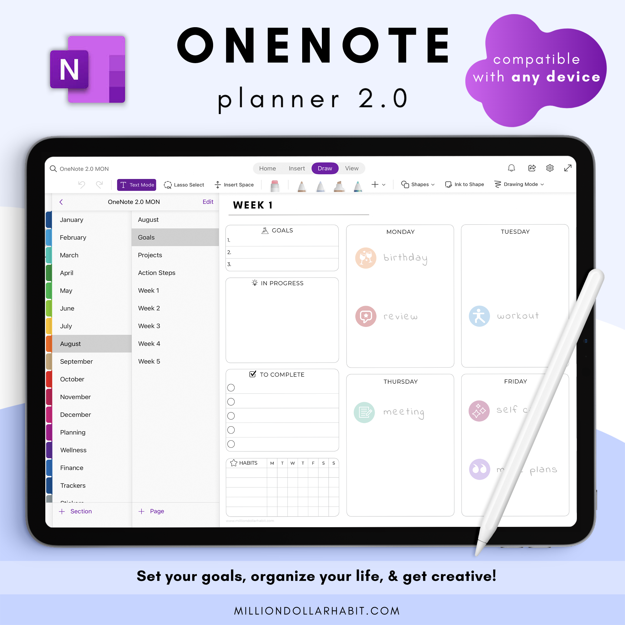 OneNote Planner Bundle - Million Dollar Habit - Bundle