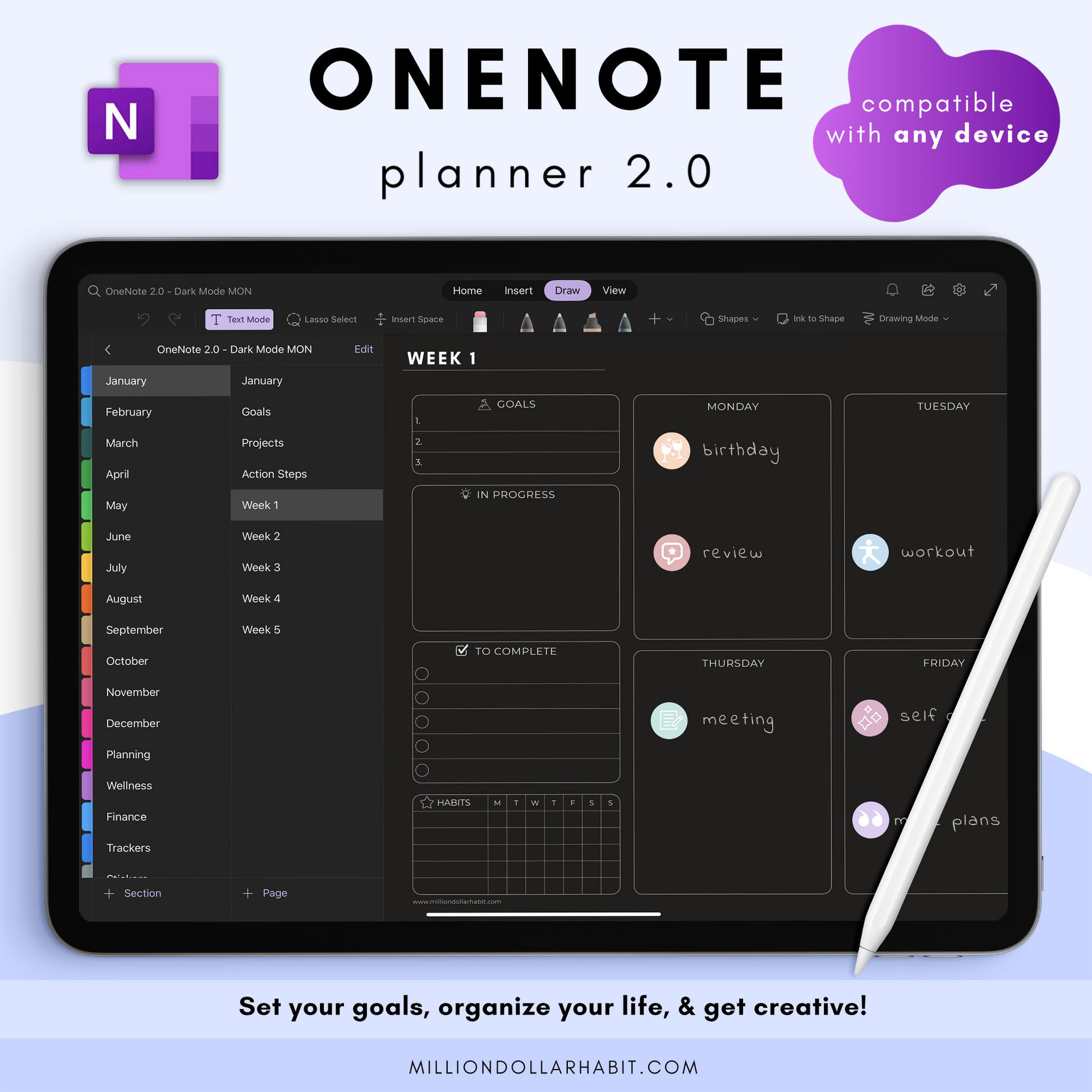 OneNote Planner Bundle - Million Dollar Habit - Bundle