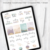 Minty Rose Weekly Sticker Kit - Million Dollar Habit - Digital Stickers