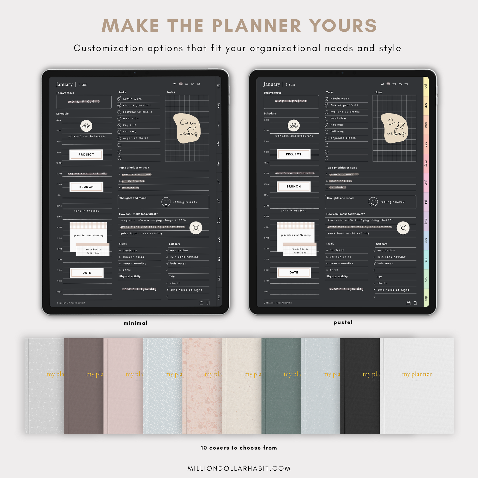 Essential Planner - Million Dollar Habit - Digital Planner