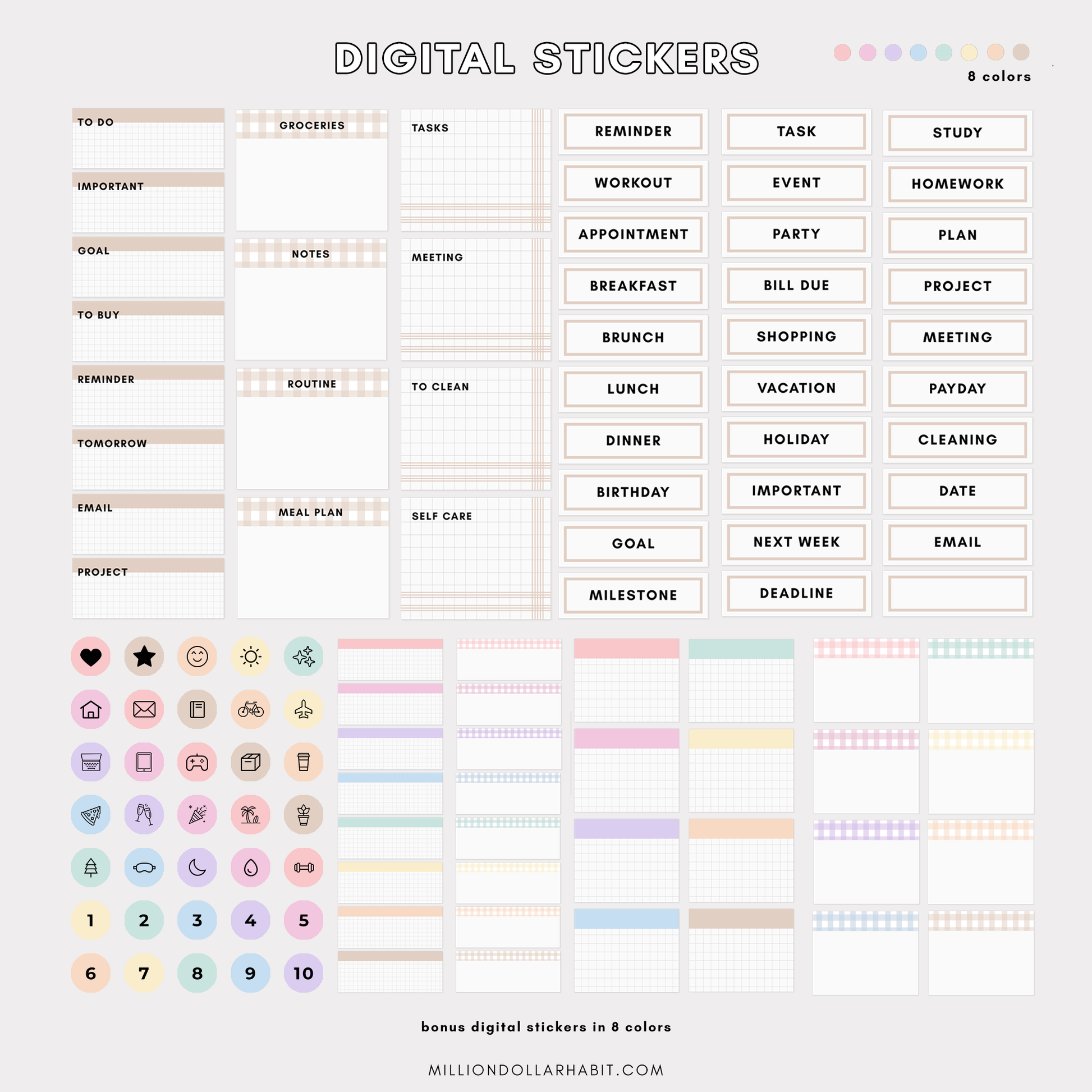 Premium Planner - Million Dollar Habit - 2023 Digital Planner